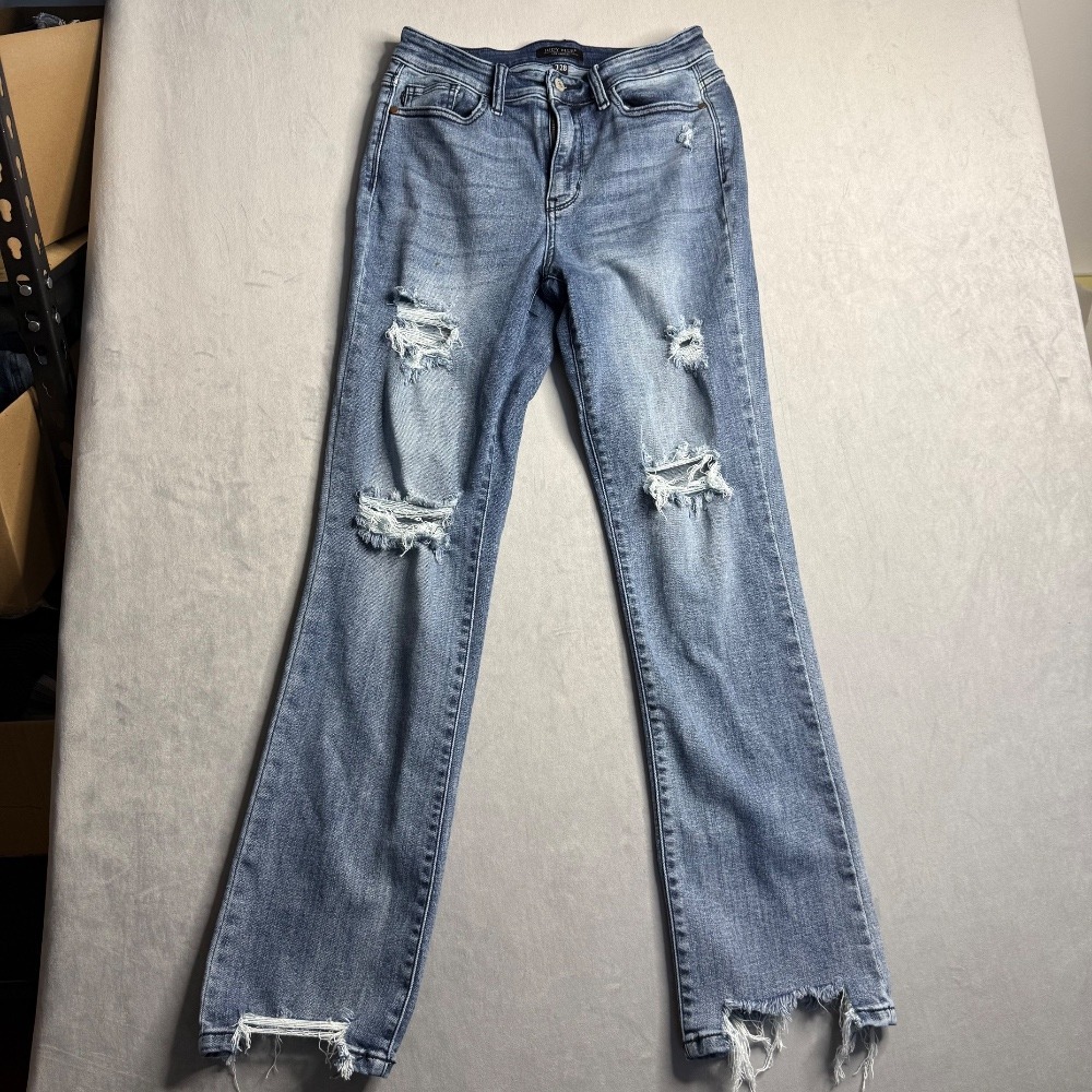 Distressed Blue Jeans